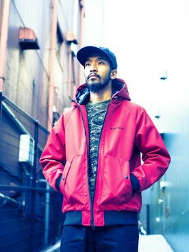 「Back Channel（バックチャンネル）のアイテム（その他アウター）」を使った、Back Channel®︎さん（メンズ・176cm）の冬コーディネート