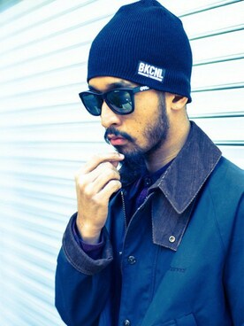 「Back Channel（バックチャンネル）のアイテム（その他アウター）」を使った、Back Channel®︎さん（メンズ・176cm）の冬コーディネート