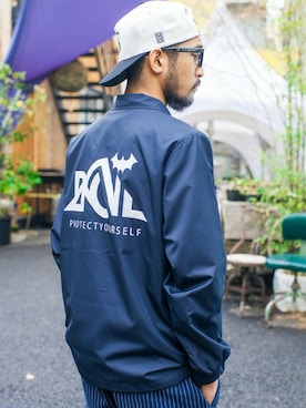 「Back Channel（バックチャンネル）のアイテム（ナイロンジャケット）」を使った、Back Channel®︎さん（メンズ・176cm）の春コーディネート