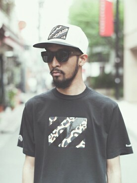 「Back Channel（バックチャンネル）のアイテム（キャップ）」を使った、Back Channel®︎さん（メンズ・176cm）の夏コーディネート