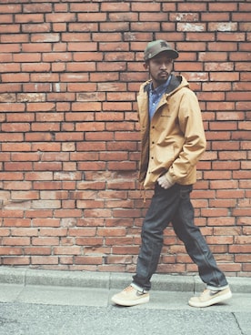 「Back Channel（バックチャンネル）のアイテム（その他アウター）」を使った、Back Channel®︎さん（メンズ・176cm）の冬コーディネート