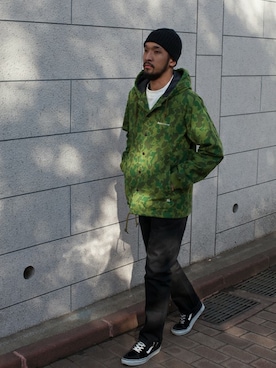 「Back Channel（バックチャンネル）のアイテム（その他アウター）」を使った、Back Channel®︎さん（メンズ・176cm）の冬コーディネート