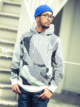 「Back Channel（バックチャンネル）のアイテム（ニットキャップ/ビーニー）」を使った、Back Channel®︎さん（メンズ・176cm）の春コーディネート