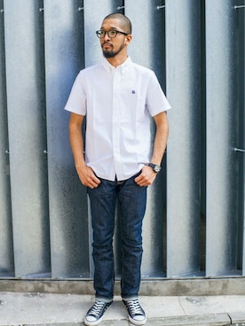 「Back Channel（バックチャンネル）のアイテム」を使った、Back Channel®︎さん（メンズ・176cm）の春コーディネート