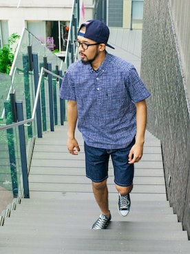 「Back Channel（バックチャンネル）のアイテム」を使った、Back Channel®︎さん（メンズ・176cm）の夏コーディネート