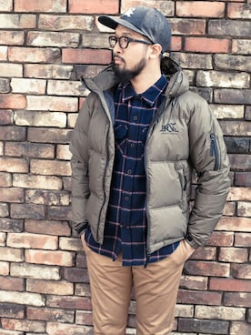 「Back Channel（バックチャンネル）のアイテム（ジャケット/アウター）」を使った、Back Channel®︎さん（メンズ・176cm）の冬コーディネート