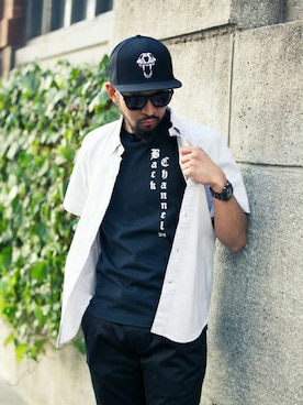 「Back Channel（バックチャンネル）のアイテム（チノパンツ）」を使った、Back Channel®︎さん（メンズ・176cm）の春コーディネート