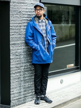 「Back Channel（バックチャンネル）のアイテム（モッズコート）」を使った、Back Channel®︎さん（メンズ・176cm）の秋コーディネート