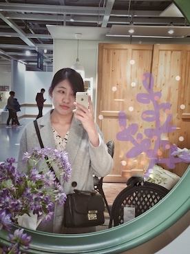 「Etam（エタム）のアイテム（ジャケット/アウター）」を使った、精分少女孙阿鳥さん（レディース・170cm）の春コーディネート