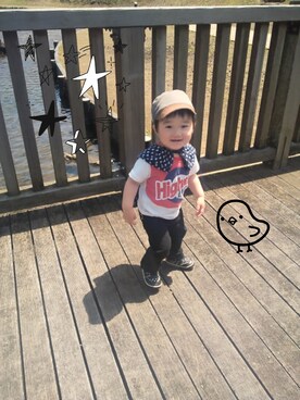 「アイテム（その他パンツ、ブラック系）」を使った、あきなさん（レディース・151cm）の春コーディネート