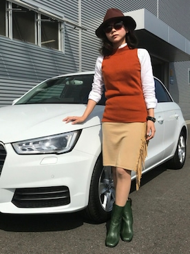 「rag & bone（ラグアンドボーン）のアイテム（ニット/セーター）」を使った、逆襲のハルプーさん（レディース・156cm）の秋コーディネート