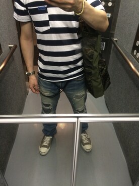 「TMT（ティーエムティー）のアイテム（アクセサリー）」を使った、Asaさん（メンズ・162cm）の夏コーディネート