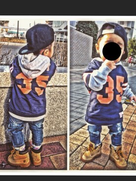 「子供服」｜k___y***さん（キッズ・80cm）の春コーディネート