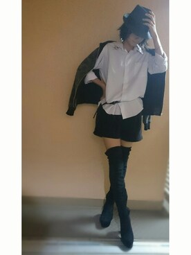 「Right-on（ライトオン）のアイテム（その他アウター）」を使った、Mireさん（レディース・172cm）の秋コーディネート