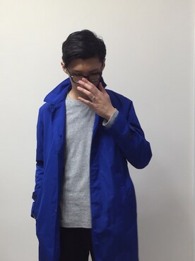 「cheap monday」｜「アイテム（ナイロンジャケット）」を使った、KING. Fさん（メンズ・178cm）の冬コーディネート