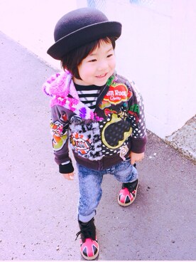「JAM（ジャム）のアイテム（パーカー）」を使った、r_kunさん（キッズ・90cm）の春コーディネート