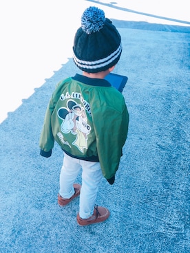 「子供服」｜「アイテム（モカシン/デッキシューズ）」を使った、r_kunさん（キッズ・100cm）の秋コーディネート