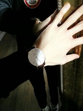 「Daniel Wellington」｜SmalleyeSさん（メンズ・168cm）の冬コーディネート