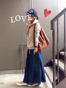 「LUCA/LADY LUCK LUCA（ルカ/レディラックルカ）のアイテム（パンプス）」を使った、まゆみんさん（レディース・153cm）の秋コーディネート
