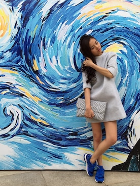 「wearsg」｜「アイテム（ワンピース）」を使った、Cheryl Weeさん（レディース・165cm）の冬コーディネート