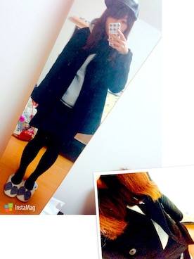 「STUDIOUS（ステュディオス）のアイテム（ピーコート）」を使った、う  ら  ゆ  かさん（レディース・156cm）の冬コーディネート