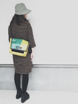 「orcival」｜「アイテム（ブーティ）」を使った、しおさん（レディース・158cm）の春コーディネート