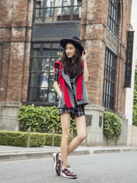 「アイテム（つなぎ/オールインワン、その他）」を使った、余小余さん（レディース・160cm）の秋コーディネート