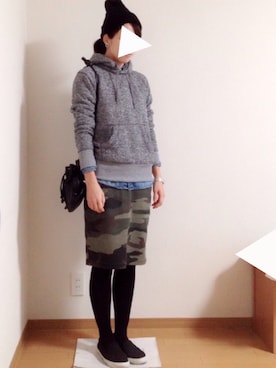 「Lee（リー）のアイテム（シャツ/ブラウス）」を使った、necoさん（レディース・163cm）の冬コーディネート