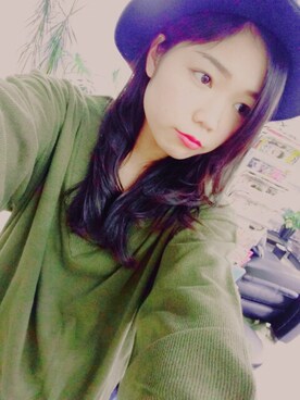 「INGNI（イング）のアイテム（ニット/セーター、グリーン系）」を使った、MAYU-PINさん（レディース・147cm）の冬コーディネート