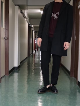 「Another Edition（アナザーエディション）のアイテム（その他シューズ）」を使った、たらおさん（メンズ・173cm）の冬コーディネート