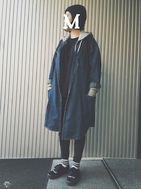 「UNIF（ユニフ）のアイテム（スニーカー）」を使った、MAYOさん（レディース・156cm）の秋コーディネート