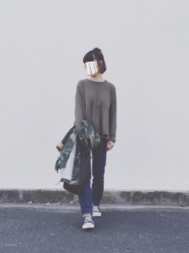 「CHEEKYのアイテム」を使った、MAYOさん（レディース・156cm）の秋コーディネート