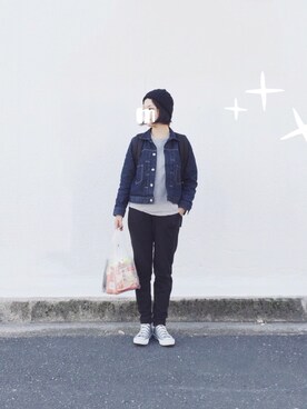 「Saturdays NYC（サタデーズ ニューヨークシティ ）のアイテム（ニットキャップ/ビーニー）」を使った、MAYOさん（レディース・156cm）の秋コーディネート