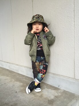 kureaさん（キッズ・90cm）の秋コーディネート