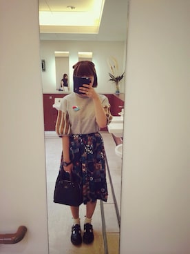 「軽井沢」｜カミヤさん（レディース・155cm）の秋コーディネート