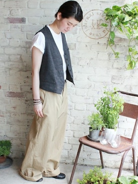 「JOURNAL STANDARD LUXE（ジャーナルスタンダード　ラックス）のアイテム（パンツ）」を使った、A.Kさん（レディース・161cm）の夏コーディネート