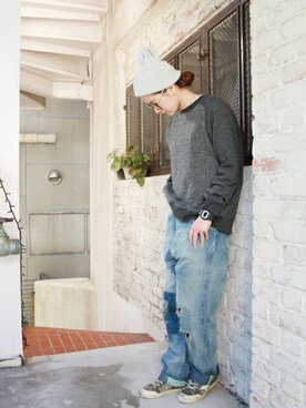 「JOURNAL STANDARD LUXE（ジャーナルスタンダード　ラックス）のアイテム（スウェット）」を使った、A.Kさん（レディース・161cm）の秋コーディネート