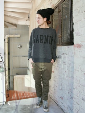 「JOURNAL STANDARD LUXE（ジャーナルスタンダード　ラックス）のアイテム（スウェット）」を使った、A.Kさん（レディース・161cm）の秋コーディネート