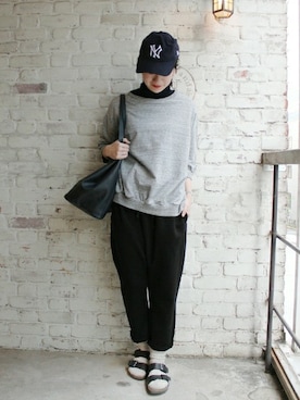 「JOURNAL STANDARD LUXE（ジャーナルスタンダード　ラックス）のアイテム（スウェット）」を使った、A.Kさん（レディース・161cm）の冬コーディネート