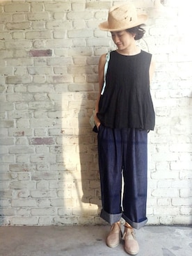 「JOURNAL STANDARD LUXE（ジャーナルスタンダード　ラックス）のアイテム（パンツ）」を使った、A.Kさん（レディース・161cm）の夏コーディネート