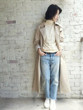 「JOURNAL STANDARD LUXE（ジャーナルスタンダード　ラックス）のアイテム（トレンチコート）」を使った、A.Kさん（レディース・161cm）の秋コーディネート