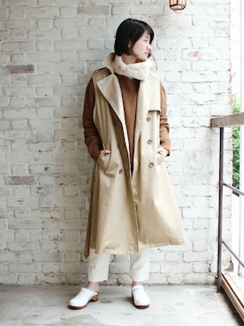 「JOURNAL STANDARD LUXE（ジャーナルスタンダード　ラックス）のアイテム（ジャケット/アウター）」を使った、A.Kさん（レディース・161cm）の秋コーディネート