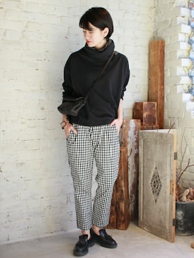 「JOURNAL STANDARD LUXE（ジャーナルスタンダード　ラックス）のアイテム（パンツ）」を使った、A.Kさん（レディース・161cm）の冬コーディネート