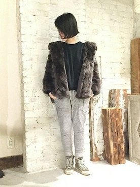 「JOURNAL STANDARD LUXE（ジャーナルスタンダード　ラックス）のアイテム（その他アウター）」を使った、A.Kさん（レディース・161cm）の冬コーディネート