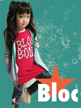 「BLOC（ブロック）のアイテム（ワンピース/ドレス）」を使った、sue*sueさん（キッズ・110cm）の春コーディネート