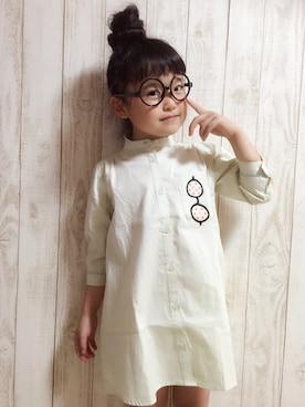 「アイテム（イエロー系）」を使った、sue*sueさん（キッズ・110cm）の春コーディネート