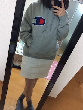 「くつした」｜「アイテム（ブルゾン）」を使った、ゆーかさん（レディース・155cm）の春コーディネート