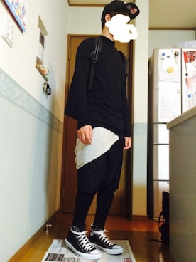 「First Aid to the Injured(ファースト・エイド・トュ・ザ・インジュアード)のアイテム」を使った、ぺん太郎2さん(メンズ・171cm)の春コーディネート