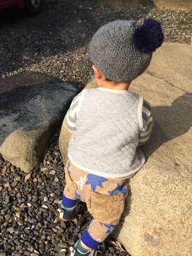 「MoL（モル）のアイテム（パンツ）」を使った、kanさん（キッズ・80cm）の冬コーディネート