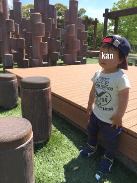 「ohana（オハナ）のアイテム」を使った、kanさん（キッズ・80cm）の春コーディネート